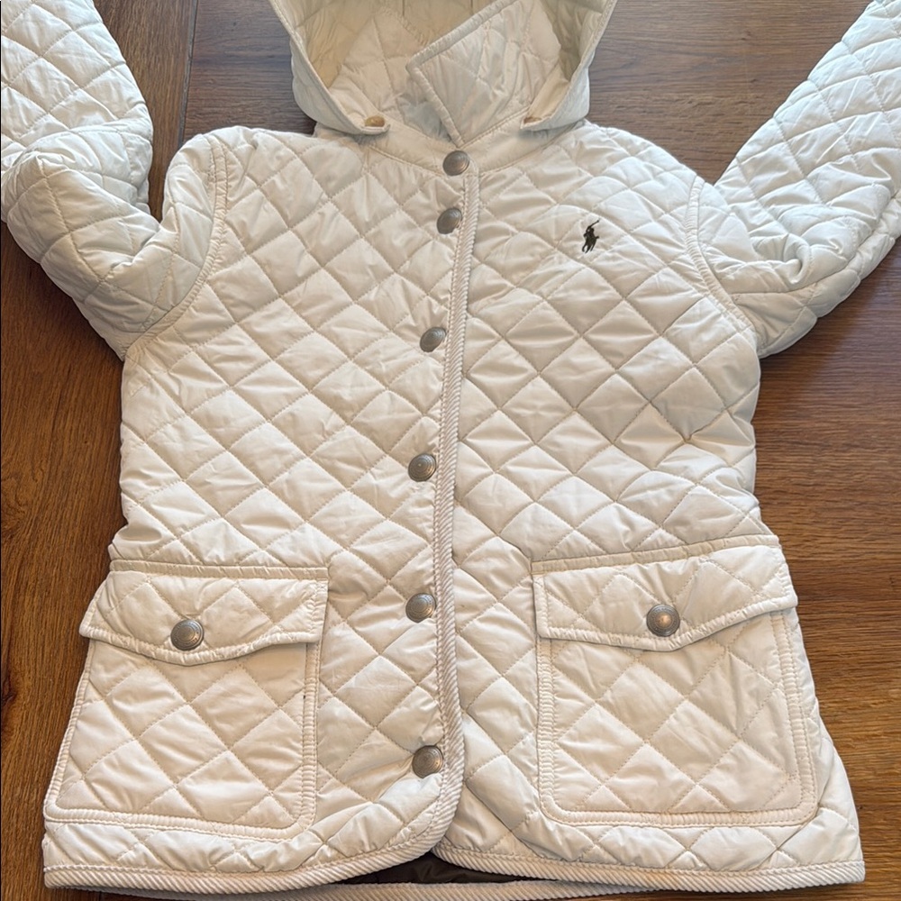 Polo Ralph Lauren Kids White Quilted Puffer Jacket